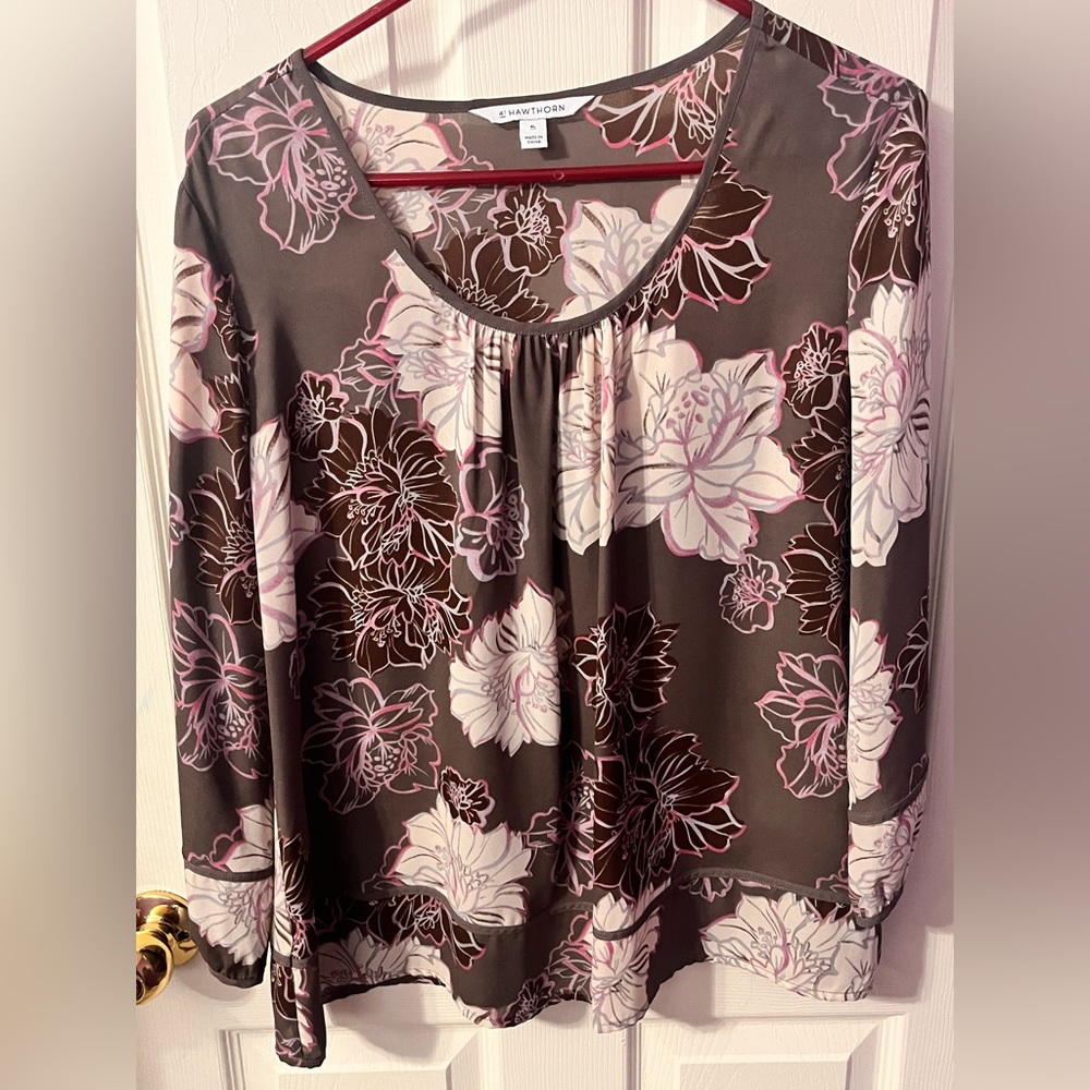 Flower print blouse